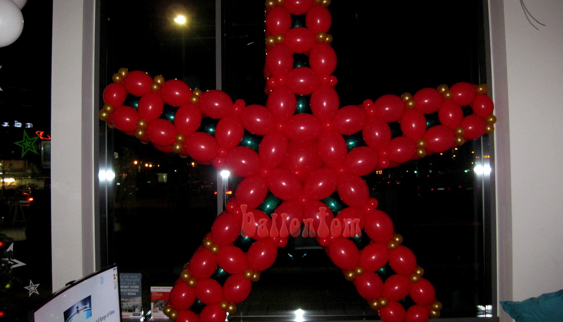 Weihnachtsdekoration - Weihnachtsstern von ballontom