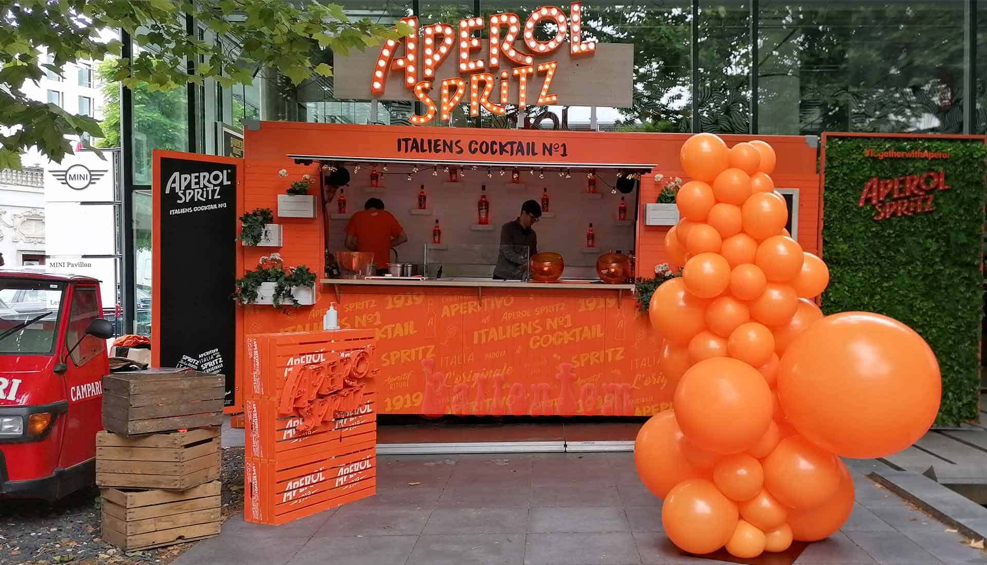 Aperol Spritz Bar Tour 2020 Organic Ballonsäulen